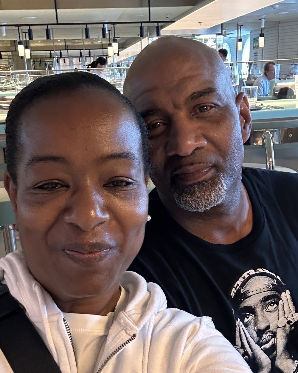 Lorraine and Corey taking a selfie together